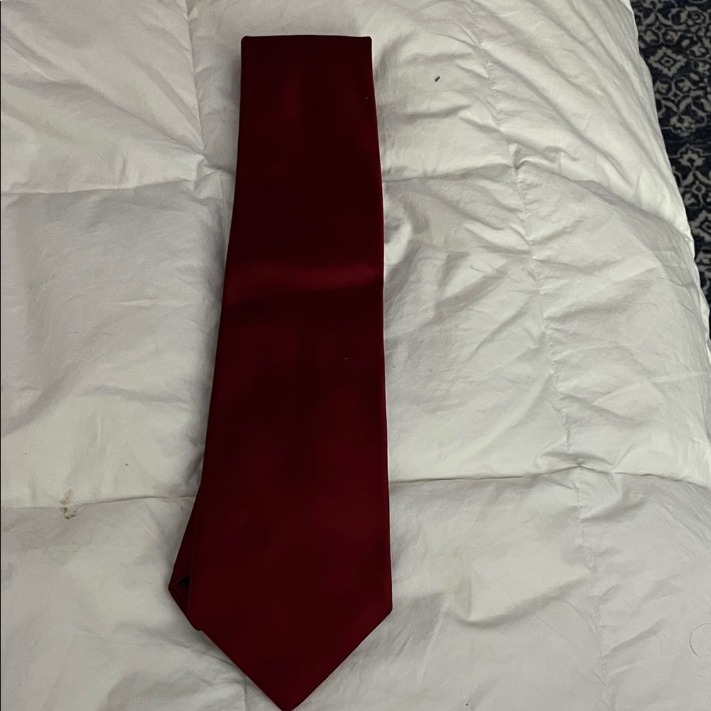 Elegant Red Silk Tie - Picture 4 of 4